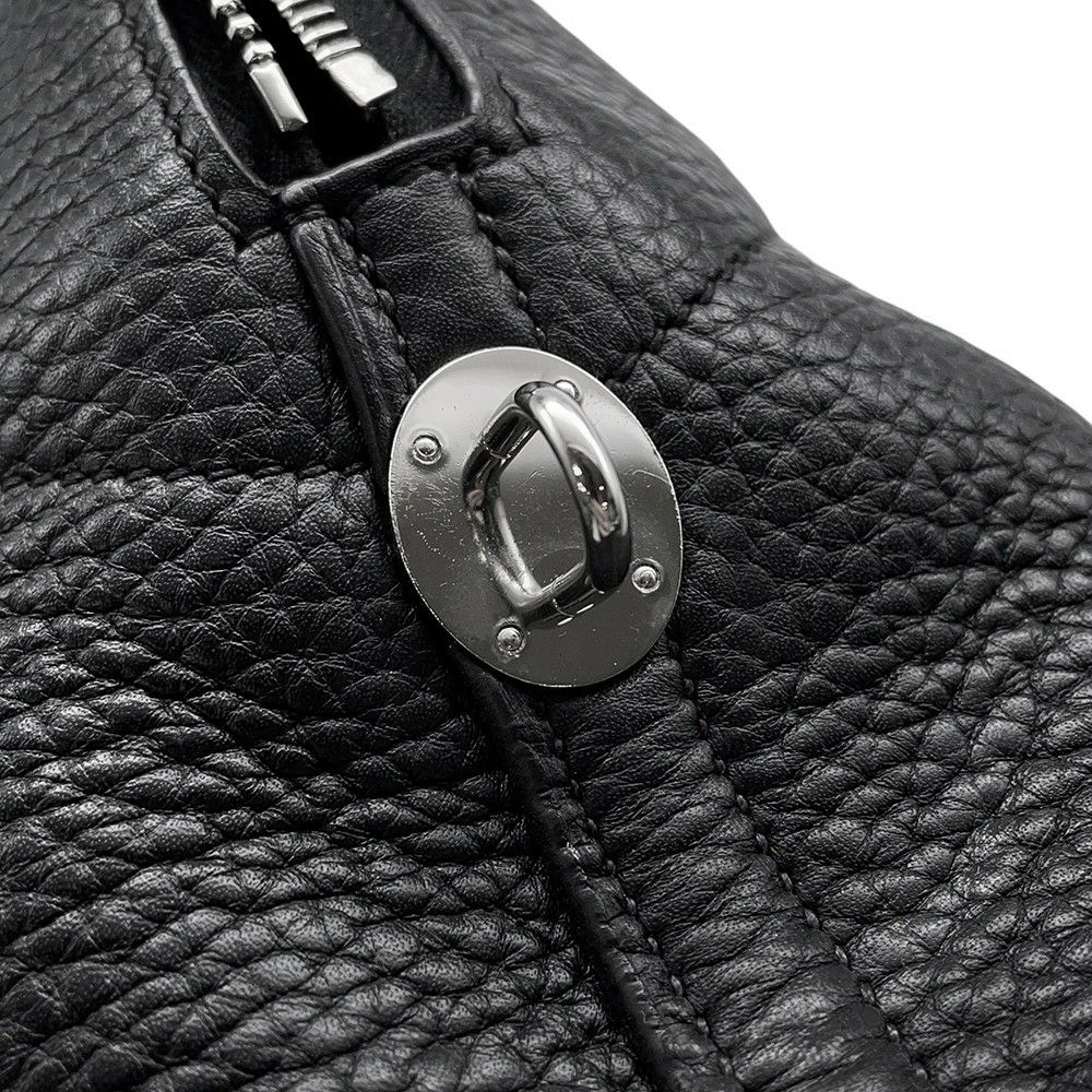 エルメス ハンドバッグ ボリード31 ブラック/シルバー金具 トリヨンクレマンス □O刻印 2wayショルダー 黒