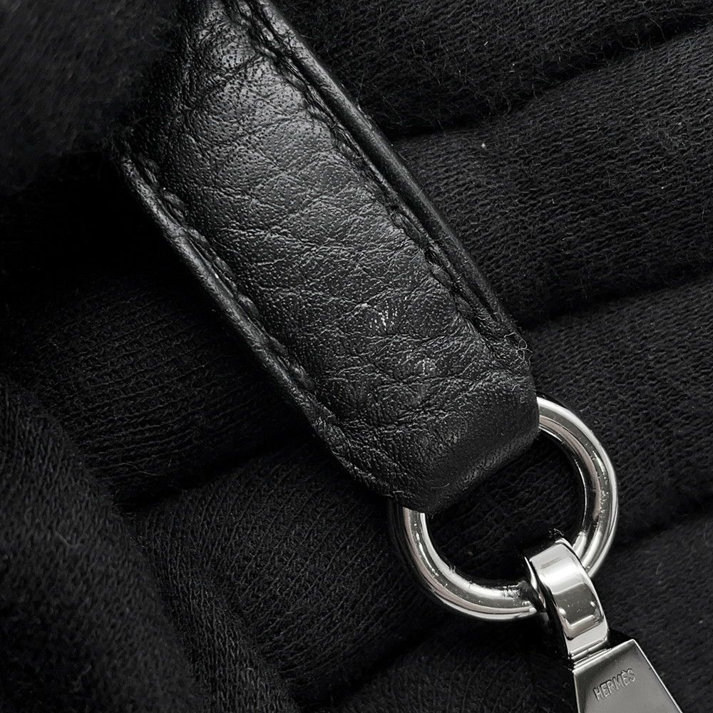 エルメス ハンドバッグ ボリード31 ブラック/シルバー金具 トリヨンクレマンス □O刻印 2wayショルダー 黒