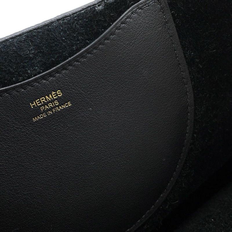 エルメス トートバッグ インザループ 18 ブラック/ゴールド金具 トリヨンクレマンス B刻印 黒