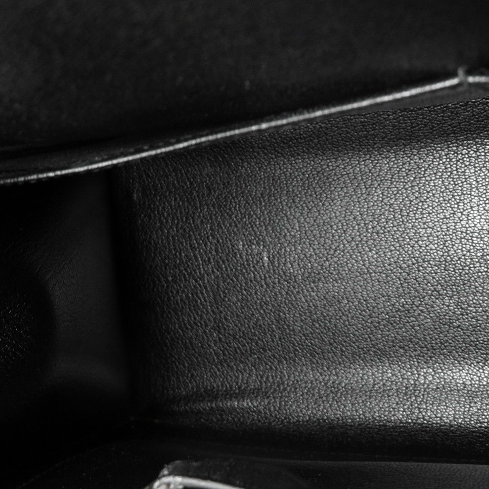 エルメス ハンドバッグ ケリー32 外縫い ブラック/ゴールド金具 ボックスカーフ □C刻印 HERMES Kelly 2wayバッグ 黒