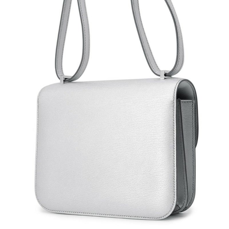 エルメス ミニ コンスタンス3 ミロワール アルジャン/シルバー金具 シェブルシャムキラ K刻印 シェーブル