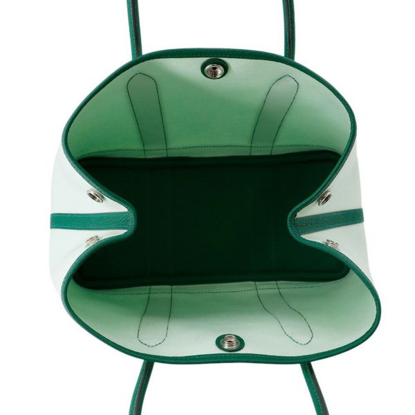 エルメス ガーデンパーティTPM ヴェールペパーミント/ヴェールモワイヤン/シルバー金具 トワルミリタリー/ネゴンダ W刻印