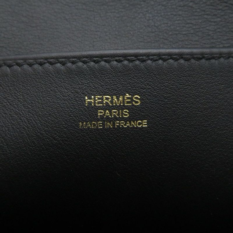 エルメス ハンドバッグ アルザン ミニ ブラック/ゴールド金具 スイフト W刻印 2wayショルダー 黒