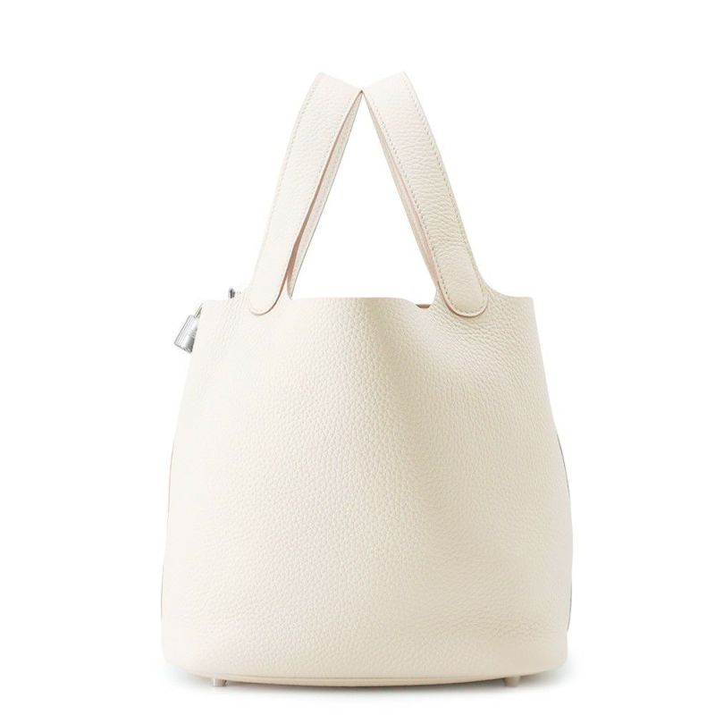 エルメス ハンドバッグ ピコタンロックMM べトン/シルバー金具 トリヨンクレマンス K刻印 HERMES トートバッグ