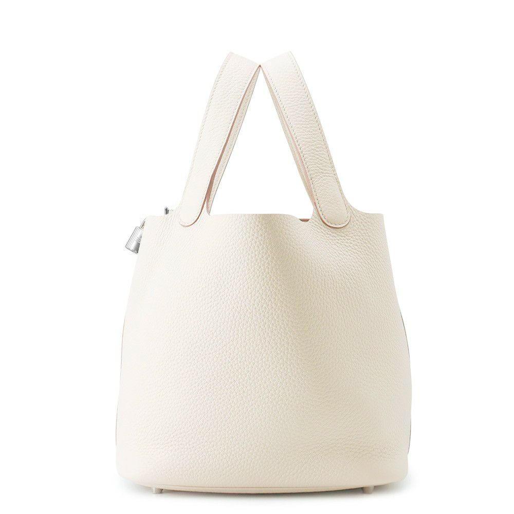 エルメス ハンドバッグ ピコタンロックMM べトン/シルバー金具 トリヨンクレマンス K刻印 HERMES トートバッグ