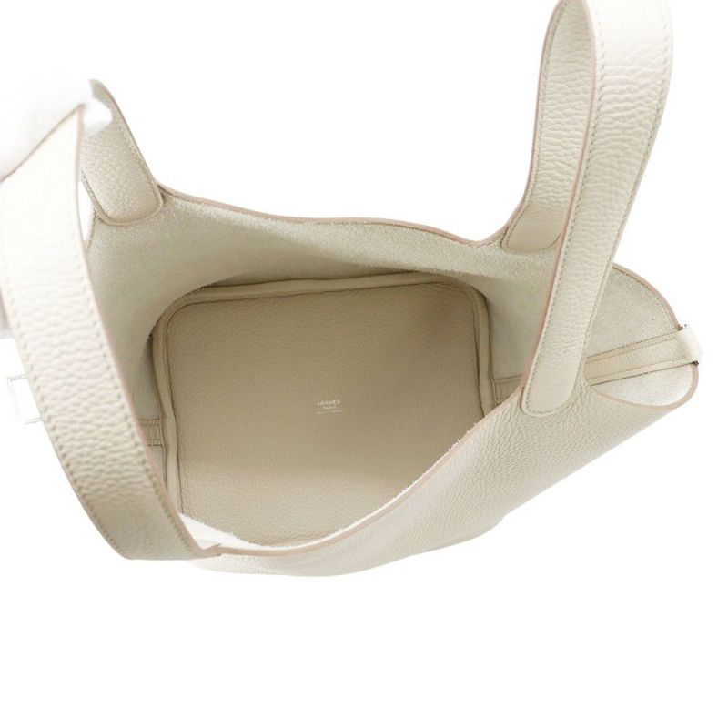エルメス ハンドバッグ ピコタンロックMM べトン/シルバー金具 トリヨンクレマンス K刻印 HERMES トートバッグ
