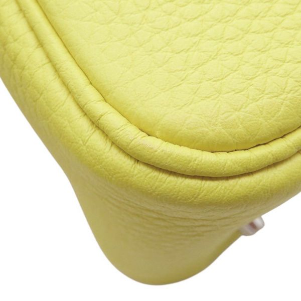 エルメス ハンドバッグ リンディ ミニ ライム/シルバー金具 トリヨンクレマンス U刻印 HERMES バッグ 2wayショルダーバッグ