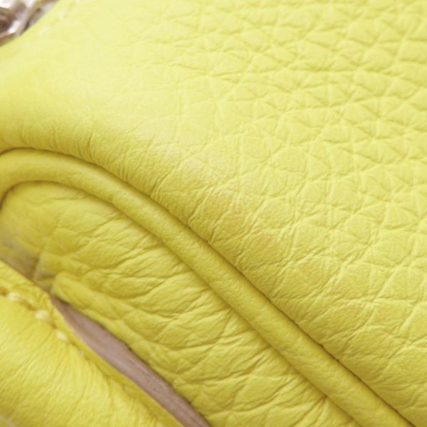 エルメス ハンドバッグ リンディ ミニ ライム/シルバー金具 トリヨンクレマンス U刻印 HERMES バッグ 2wayショルダーバッグ