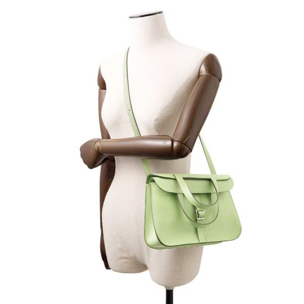 エルメス ハンドバッグ アルザン25 ヴェールクリケット/シルバー金具 エバーカラー U刻印 2wayショルダー