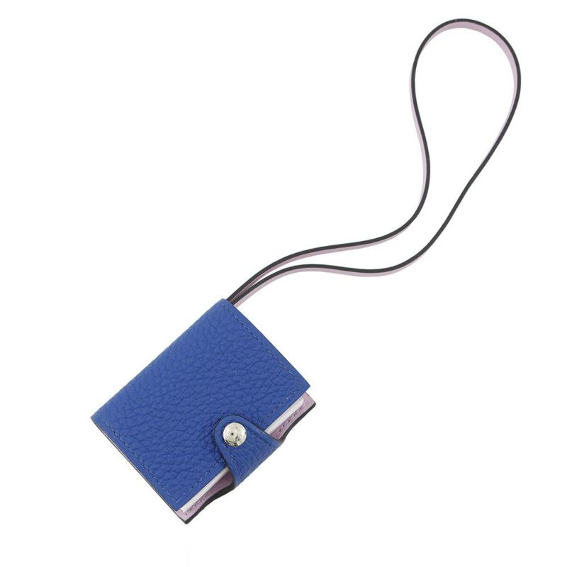 エルメス バッグチャーム ユリス ナノ ヴェルソ ブルーフランス/モーヴシルベストル トゴ/スイフト Z刻印