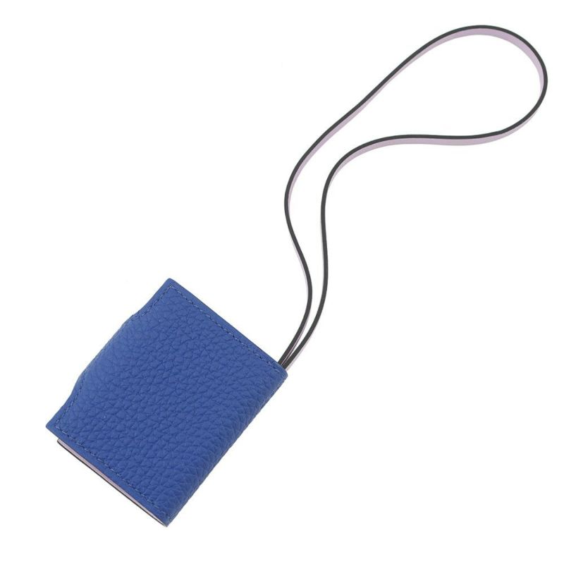 エルメス バッグチャーム ユリス ナノ ヴェルソ ブルーフランス/モーヴシルベストル トゴ/スイフト Z刻印