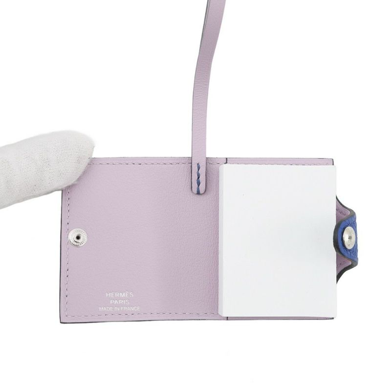 エルメス バッグチャーム ユリス ナノ ヴェルソ ブルーフランス/モーヴシルベストル トゴ/スイフト Z刻印