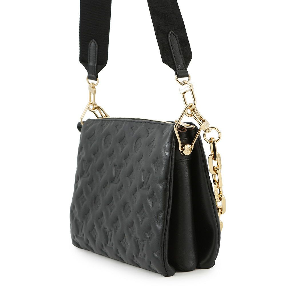 ルイヴィトン ショルダーバッグ モノグラム・パターン/ラムレザー クッサンPM M21260 LOUIS VUITTON BAG 黒 ブラック