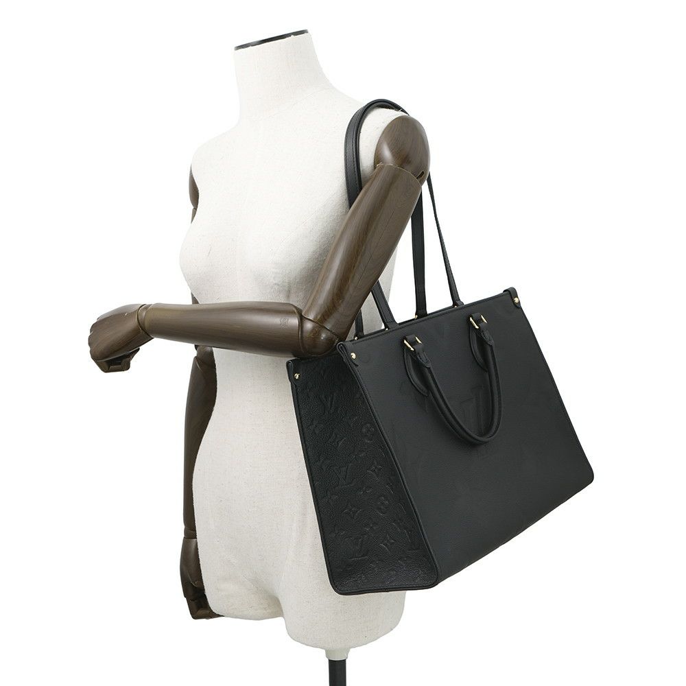 ルイヴィトン トートバッグ モノグラム・アンプラント オンザゴーMM M45595 2way ショルダーバッグ ブラック 黒