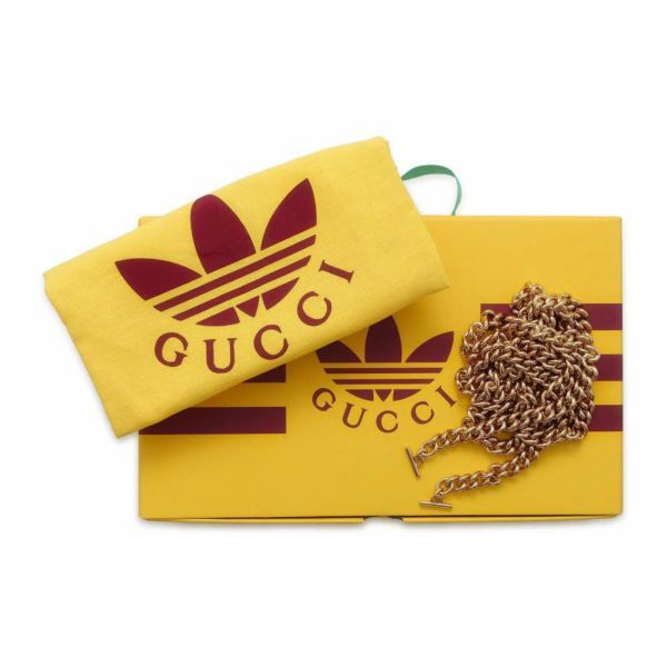 グッチ チェーンウォレット アディダス コラボ トレフォイル プリント 621892 GUCCI 長財布