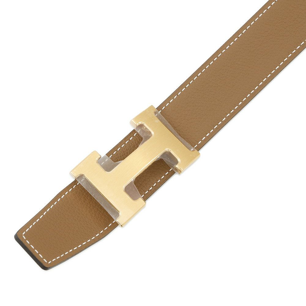 エルメス ベルト ベルトバックル H レザーベルト キット32 ブラック/ゴールド/ゴールド金具 ボックスカーフ/トゴ サイズ90 K刻印 黒