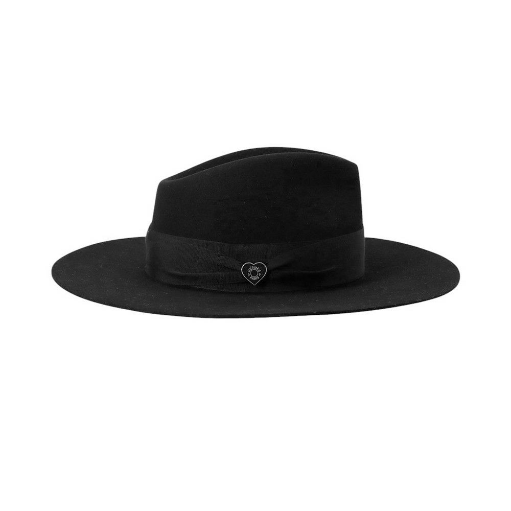 エルメス ハット ミニクー ハート フォーブルラブ フェルト サイズ57 HERMES 帽子 黒