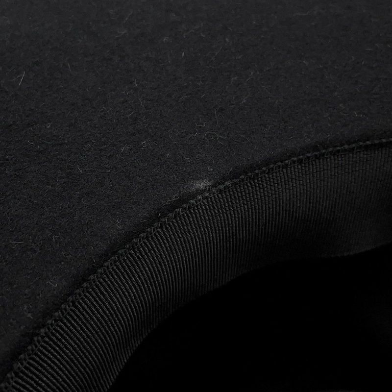 エルメス ハット ミニクー ハート フォーブルラブ フェルト サイズ57 HERMES 帽子 黒