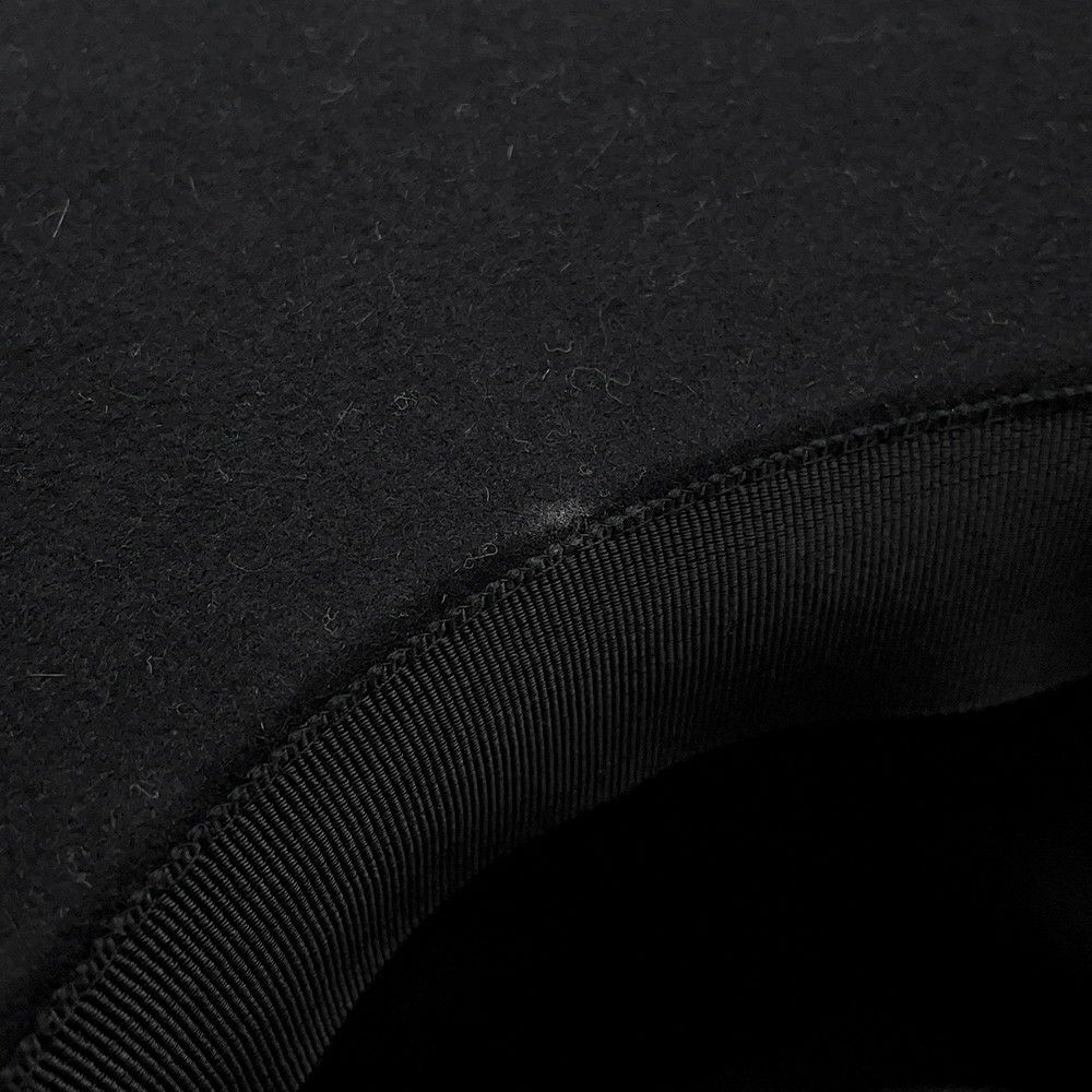 エルメス ハット ミニクー ハート フォーブルラブ フェルト サイズ57 HERMES 帽子 黒