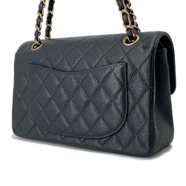 シャネル チェーンショルダーバッグ マトラッセ23 ココマーク ダブルチェーン キャビアスキン A01113 CHANEL 黒