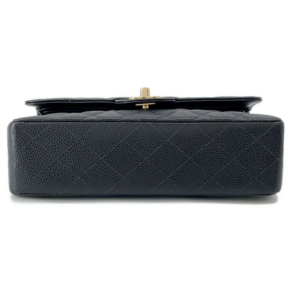 シャネル チェーンショルダーバッグ マトラッセ23 ココマーク ダブルチェーン キャビアスキン A01113 CHANEL 黒