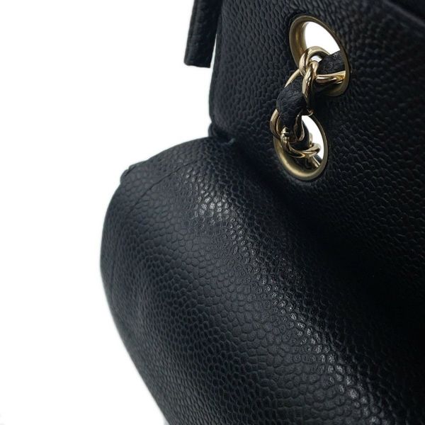 シャネル チェーンショルダーバッグ マトラッセ23 ココマーク ダブルチェーン キャビアスキン A01113 CHANEL 黒