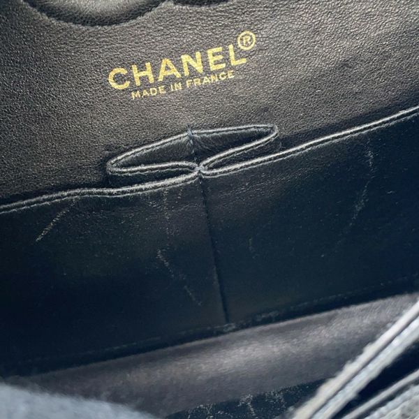 シャネル チェーンショルダーバッグ マトラッセ23 ココマーク ダブルチェーン キャビアスキン A01113 CHANEL 黒
