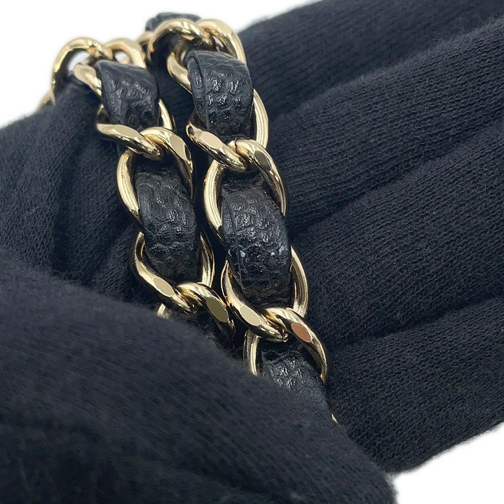 シャネル チェーンショルダーバッグ マトラッセ23 ココマーク ダブルチェーン キャビアスキン A01113 CHANEL 黒