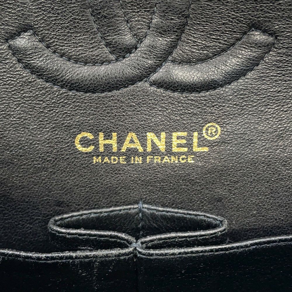 シャネル チェーンショルダーバッグ マトラッセ23 ココマーク ダブルチェーン キャビアスキン A01113 CHANEL 黒
