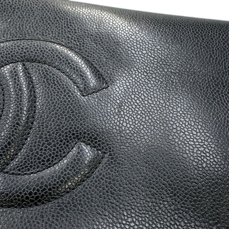 シャネル チェーントートバッグ ココマーク スーパーモデルバッグ キャビアスキン A01992 黒