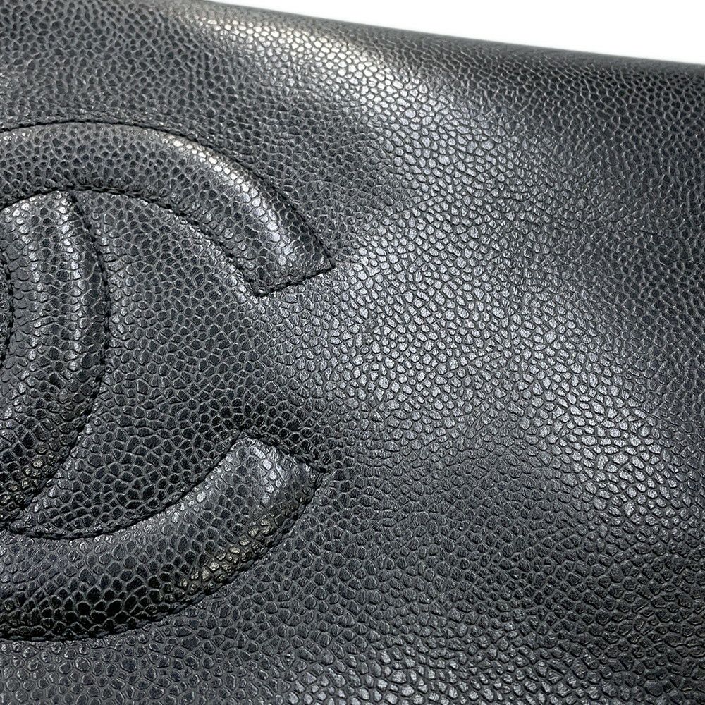 シャネル チェーントートバッグ ココマーク スーパーモデルバッグ キャビアスキン A01992 黒