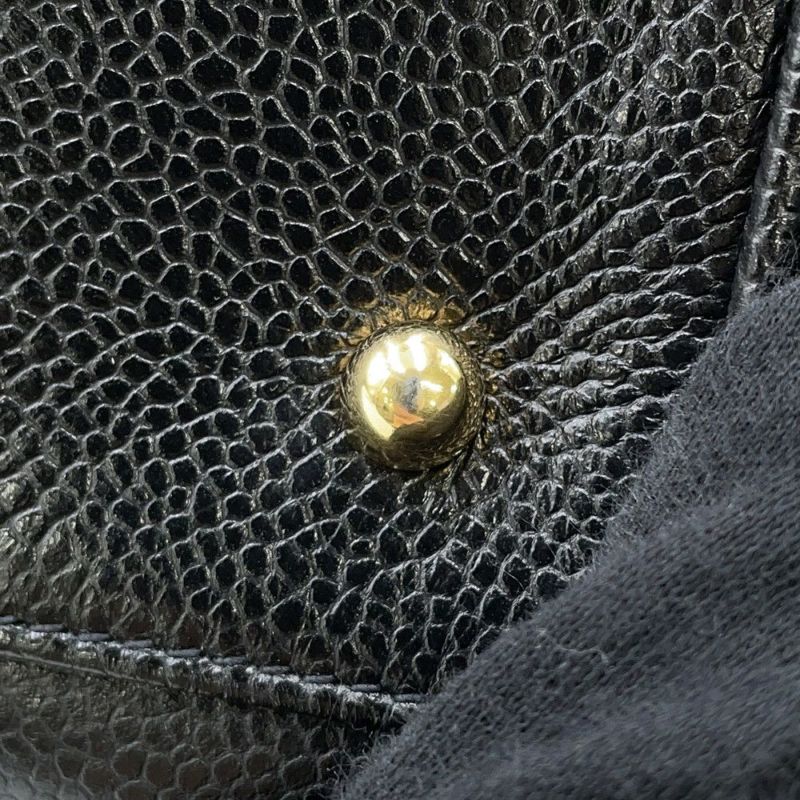 シャネル チェーントートバッグ ココマーク スーパーモデルバッグ キャビアスキン A01992 黒