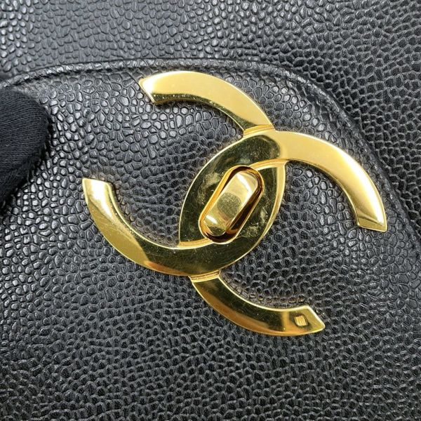 シャネル チェーントートバッグ ココマーク スーパーモデルバッグ キャビアスキン A01992 黒