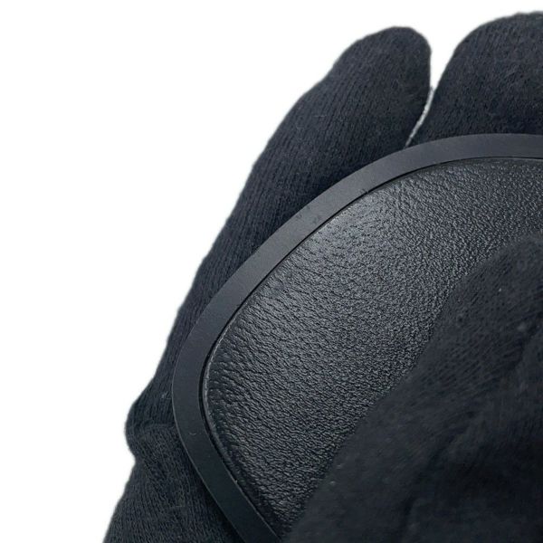 エルメス サンダル オラン ベルベット レディースサイズ38 1/2 HERMES 靴 黒