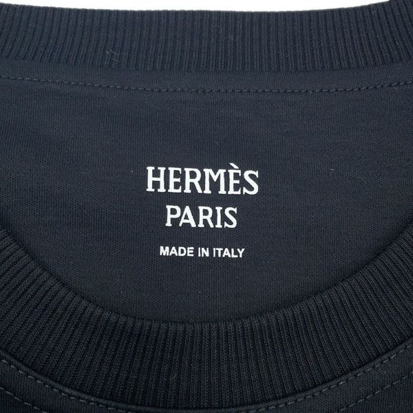 エルメス 半袖ワンピース 刺繍ポケット フレアドレス コットン レディースサイズ38 HERMES 黒 レース