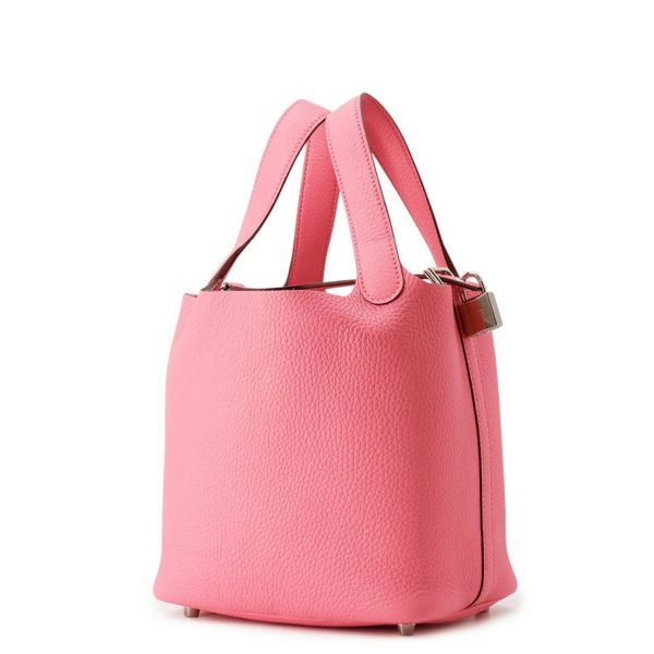 エルメス ハンドバッグ ピコタンロックPM ローズアザレ/シルバー金具 トリヨンクレマンス W刻印