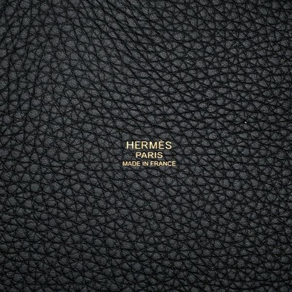 エルメス ハンドバッグ ピコタンロックMM ブラック/ゴールド金具 トリヨンクレマンス W刻印 黒