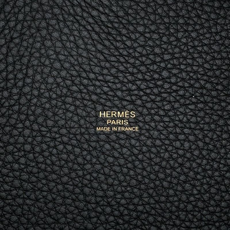 エルメス ハンドバッグ ピコタンロックMM ブラック/ゴールド金具 トリヨンクレマンス W刻印 黒