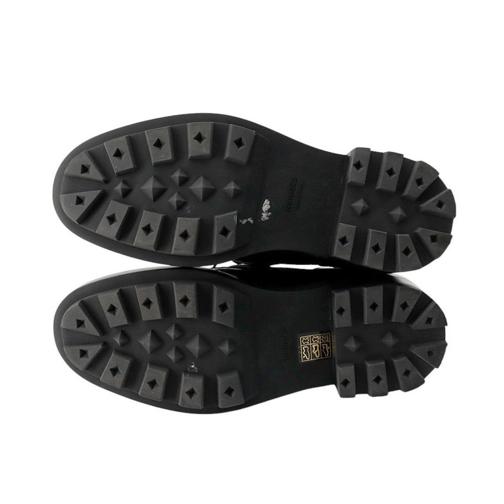 エルメス ローファー ダービー ファースト グラッセ レディースサイズ35 1/2 HERMES 靴 黒