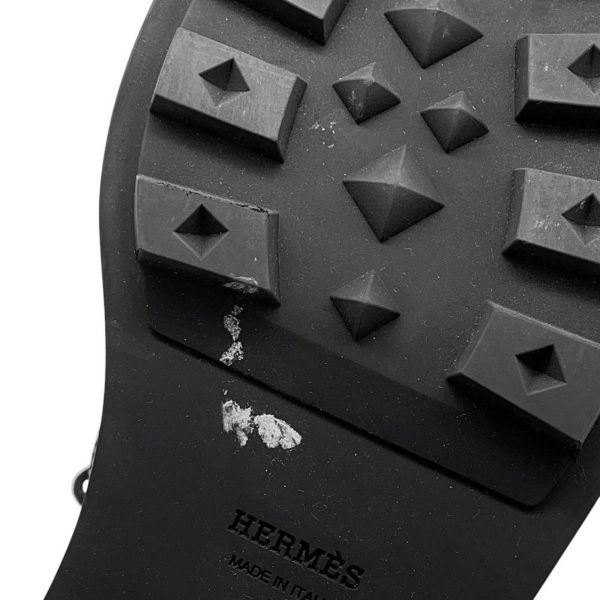 エルメス ローファー ダービー ファースト グラッセ レディースサイズ35 1/2 HERMES 靴 黒