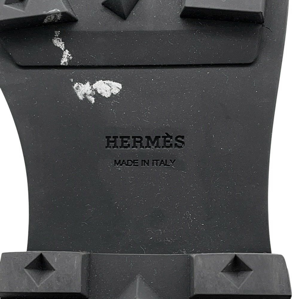 エルメス ローファー ダービー ファースト グラッセ レディースサイズ35 1/2 HERMES 靴 黒
