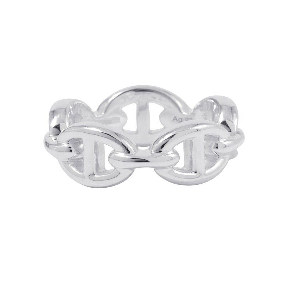 エルメス リング シェーヌダンクル アンシェネPM Enchainee SV925シルバー リングサイズ50 HERMES ジュエリー