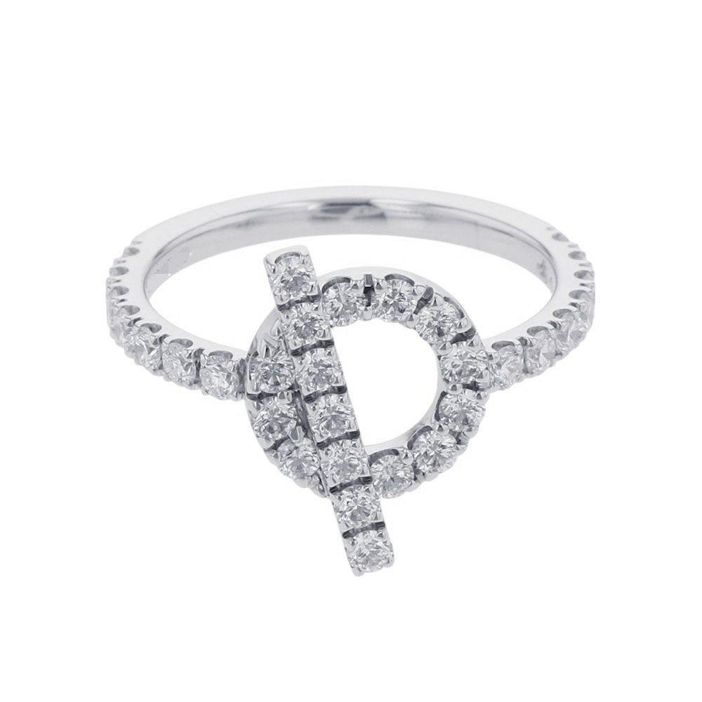 エルメス リング フィネス ダイヤモンド 31P 計0.83ct K18WGホワイトゴールド リングサイズ53 HERMES 指輪