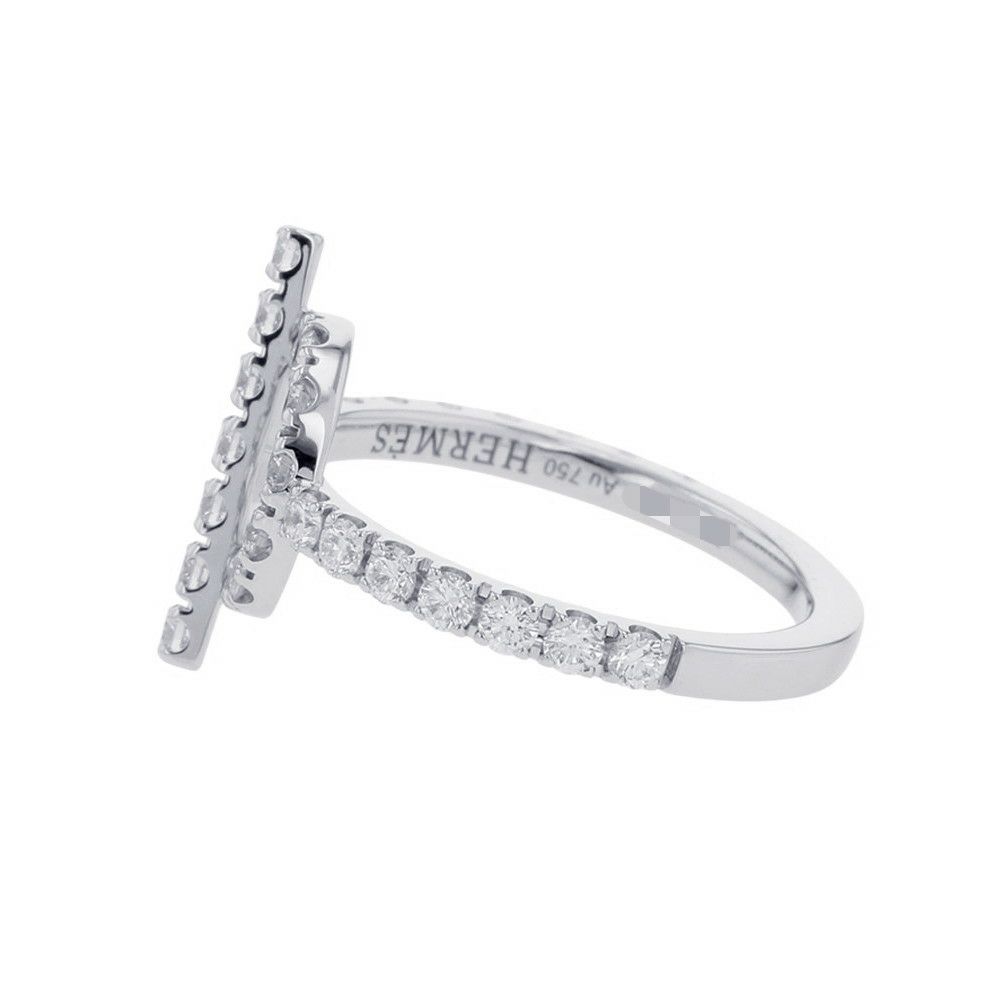 エルメス リング フィネス ダイヤモンド 31P 計0.83ct K18WGホワイトゴールド リングサイズ53 HERMES 指輪