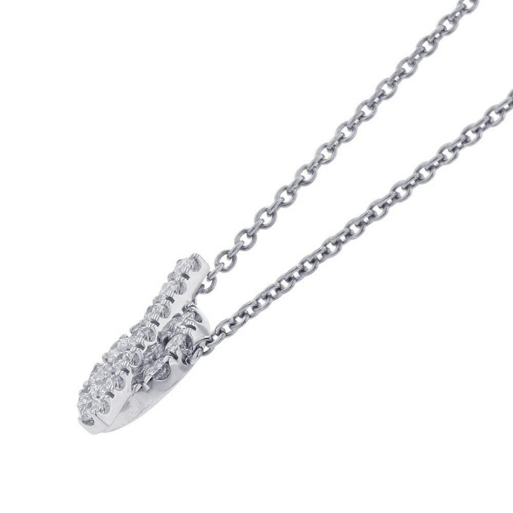 エルメス ネックレス フィネス ペンダント ダイヤモンド 17P 計0.46ct K18WGホワイトゴールド HERMES