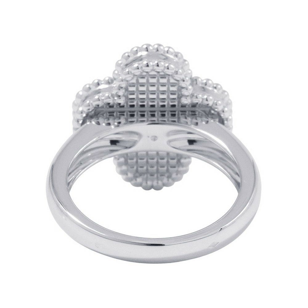 ヴァンクリーフ&アーペル リング ヴィンテージ アルハンブラ リング ギヨシェ K18WG リングサイズ49 VCARP9XI49