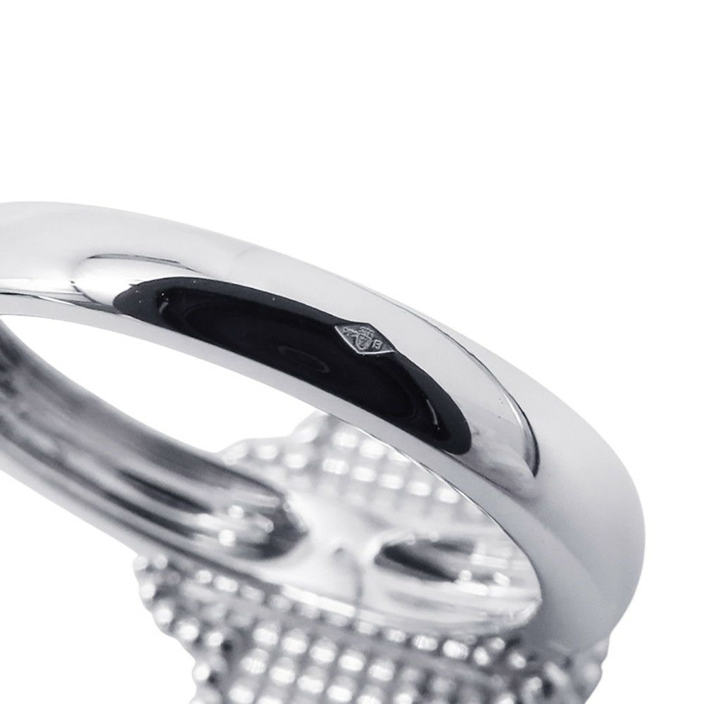 ヴァンクリーフ&アーペル リング ヴィンテージ アルハンブラ リング ギヨシェ K18WG リングサイズ49 VCARP9XI49