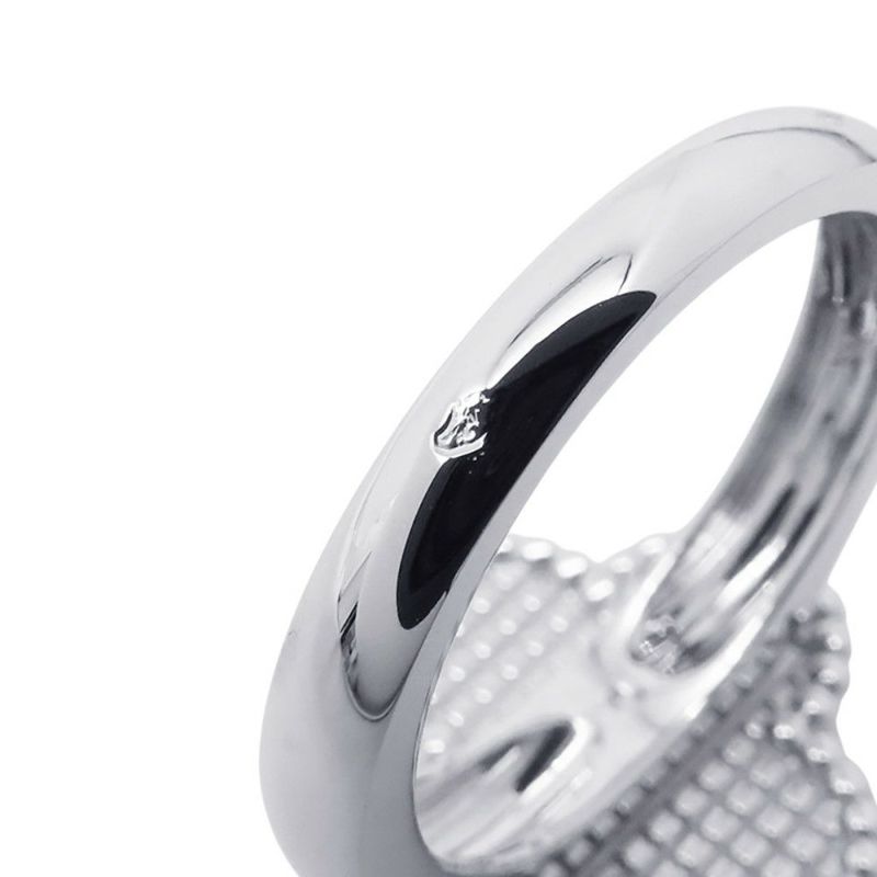 ヴァンクリーフ&アーペル リング ヴィンテージ アルハンブラ リング ギヨシェ K18WG リングサイズ49 VCARP9XI49