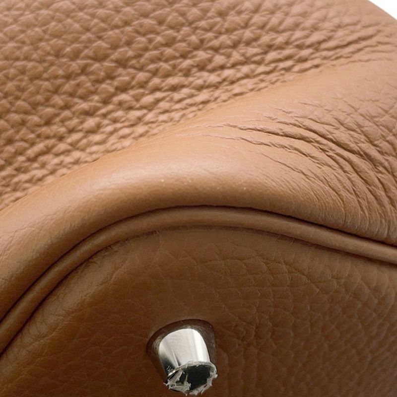 エルメス ハンドバッグ ピコタンロックMM ゴールド/シルバー金具 トリヨンクレマンス W刻印