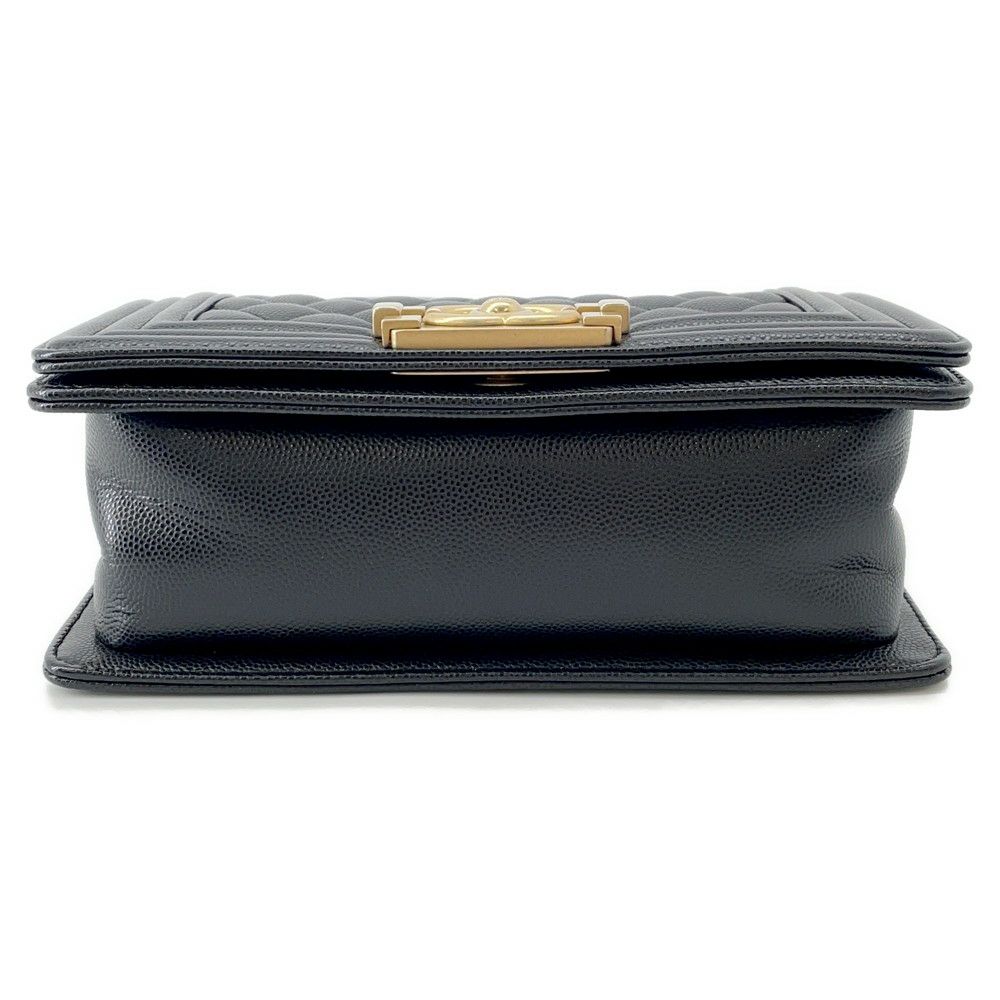 シャネル チェーンショルダーバッグ ボーイシャネル スモール マトラッセ ココマーク A67085 BOY CHANEL 黒